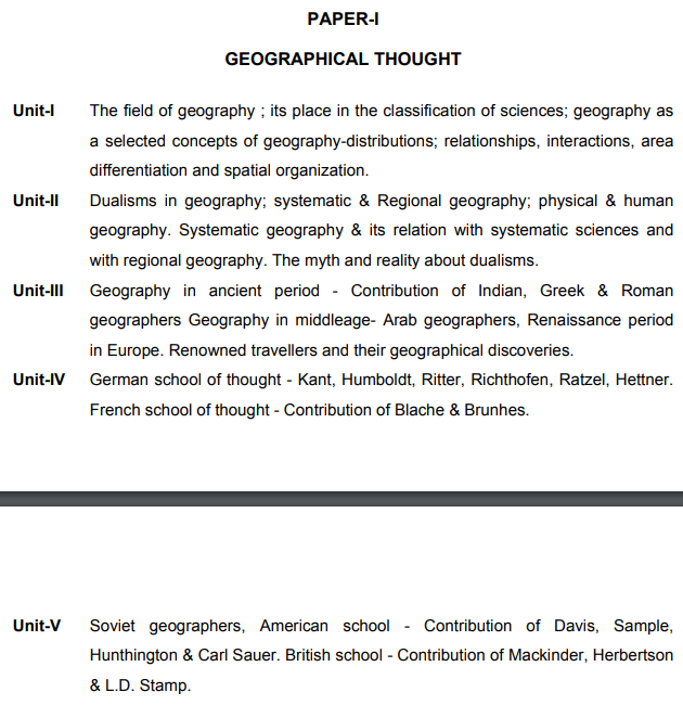 BA 3rd year Geography Syllabus in Hindi