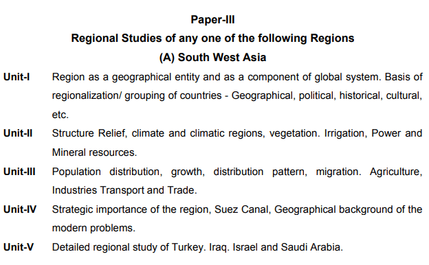 BA 3rd year Geography Syllabus in Hindi