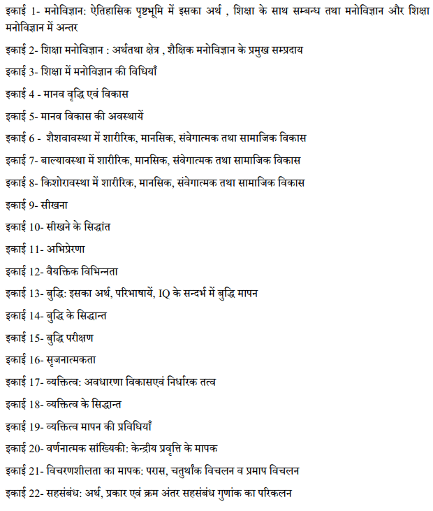 BA 2nd Year Education Syllabus in Hindi