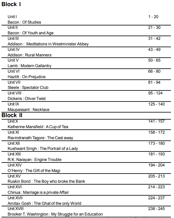 BA 1st year English literature books by VMOU