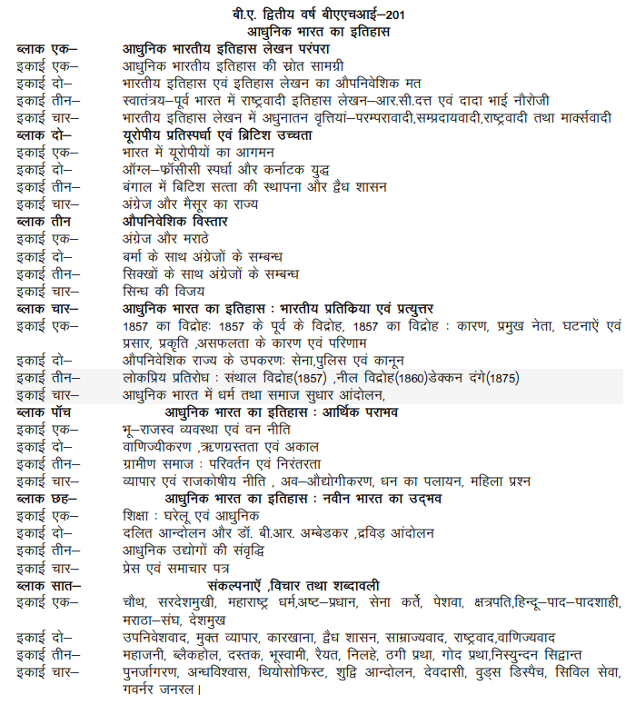 BA 2nd Year History Book In Hindi PDF + Syllabus, Model Paper