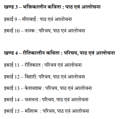 MA Previous Hindi Literature Syllabus PDF