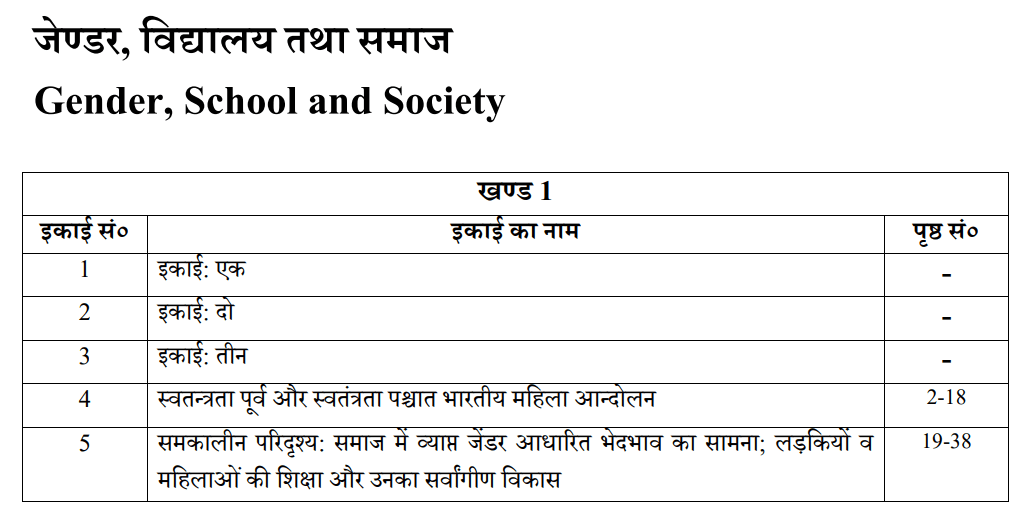 जेंडर, विद्यालय एवं समाज