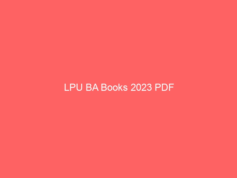 lpu ba 3rd year books pdf free download in hindi