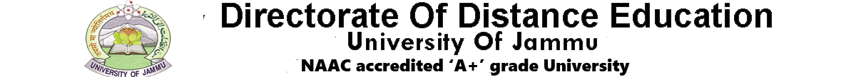 Jammu University DDE